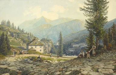 Ansicht der Residenz von Erzherzog Johann in den Gasteiner Thermen